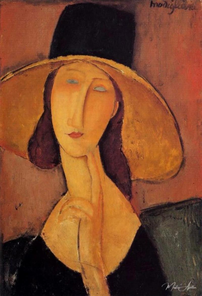 Le dernier portrait connu de Jeanne Hébuterne par Amedeo Modigliani, symbolisant la mélancolie et l’amour tragique